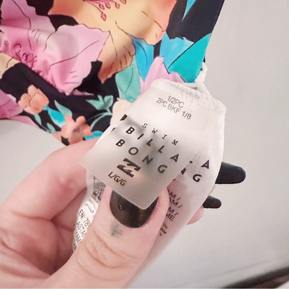 Billabong Tropic Time Reversible Plunge Bikini Top Floral V Neck Swimwear - Picture 5 of 8